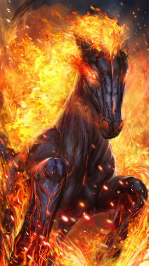 Hot Fire Horse Live Wallpaper With Image Art