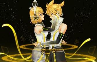 Wallpaper Ring Anime Art Two Vocaloid Black