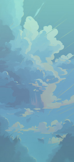 Blue Clouds Aesthetic Wallpaper 4k