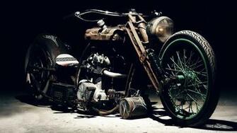 Best Vintage Custom Motorcycle Poster Wallpaper Image