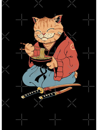 Cat Ramen Art Board Print By Vincenttrinidad