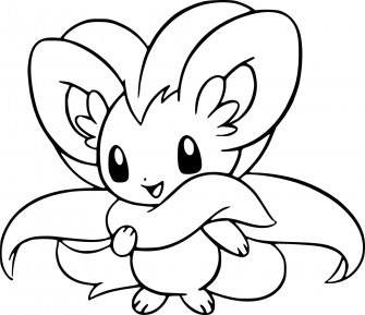 Cinccino Line Art Wallpaper