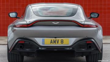 Aston Martin Vantage Tungsten Silver Rear HD Wallpaper