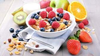 Cereal And Fruit Breakfast UHD 4k Wallpaper
