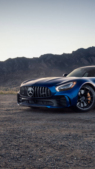 Mercedes Benz Blue Amg Front iPhone Wallpaper