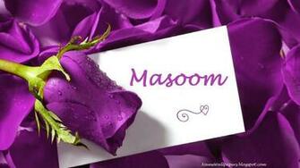 Masoom Name Wallpaper Urdu Meaning