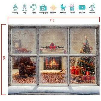 Allenjoy Christmas Window Photography Backdrop Amazon In