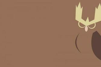Minimalist Wallpaper Of A Noctowl Flying Pokemon Species