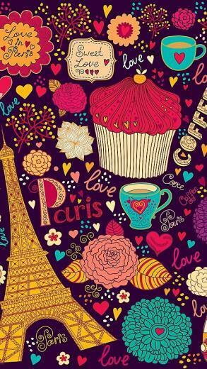 Vintage Love In Paris Patterns iPhone Plus And