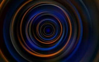 Blue Black White Orange Vortex Wallpaper