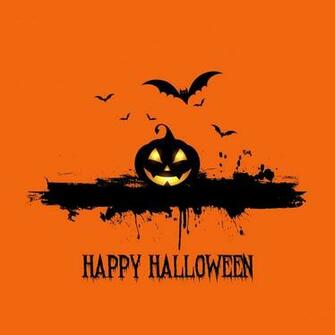 Fondo Naranja Con Una Calabaza Para Halloween Descargar