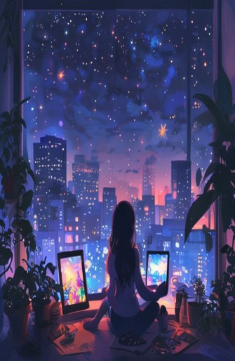 Lofi Anime Aesthetic iPad Wallpaper