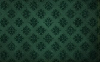 Dark Green Damask Wallpaper