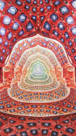 Psychedelic Alex Grey iPhone Wallpaper