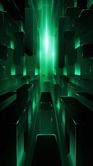 Green Wallpaper Light Abstract