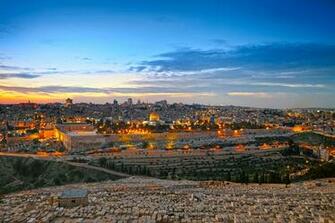 Wallpaper Israel Jerusalem HDri Sky Night Time Cities