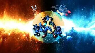 Vector Fruitynite Riolu Lucario And Mega All In