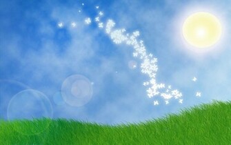 Glowing Butterflies In The Sunlight Wallpaper