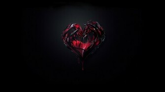 Black Love Hearts Wallpaper