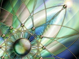 Stained Glass Fractal Abstract Wallpaper Background Bandit