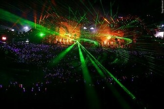 Tomorrowland Laser Show HD Wallpaper