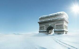 Arc De Triomphe Paris Winter Fond D Cran HD Wallpaper Hq