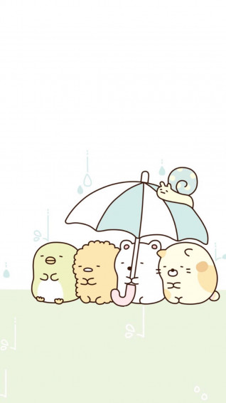 Sumikko Gurashi Under The Umbrella Wallpaper