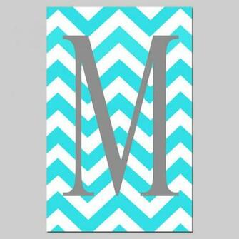 Monogram With Chevron Print