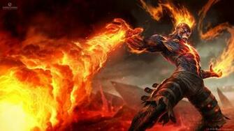 Mage Fire Online Computer Video Game HD Wallpaper Background B36