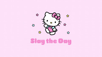 Pink And Purple Hello Kitty Wallpaper