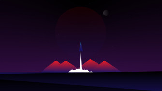 Minimal Rocket Wallpaper