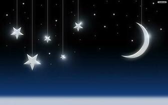 Moon And Stars Desktop Wallpaper Image