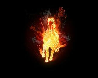 3d Fire Horse Wallpaper