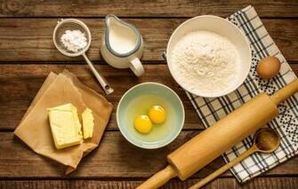 Wallpaper Oil Eggs Milk Flour Rolling Pin Strainer Image For