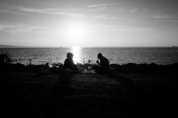 Wallpaper Fujifilm Fuji X100t Blackwhite Monochrome Sunset