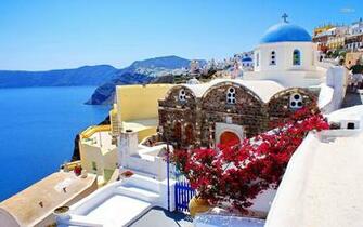 Karen Miller On Travels Greece Wallpaper Santorini