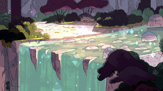 Waterfall From Steven Universe iPad Wallpaper
