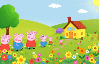 Peppa Pig House HD Wallpaper