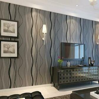 Product Id Wave Lines Stripes Modern Wallpaper Grey Non