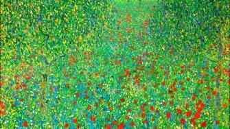 Arts Gustav Klimt Work Poppy