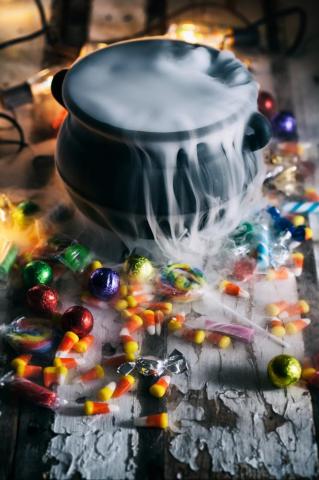 Smoking Cauldron iPhone Wallpaper Spooky