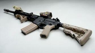 Automatic Ar Assault Rifle Weapon Gun Military Wallpaper Background