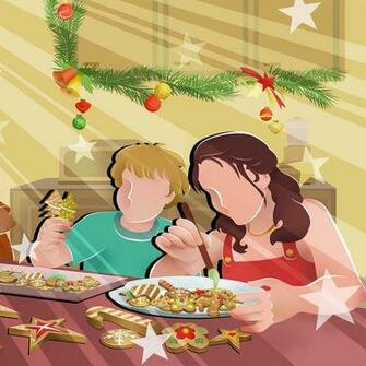 HD Faceless Family Making Cookies Wallpaper