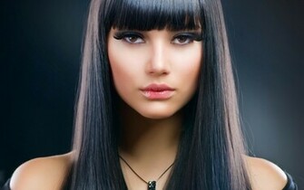 Women Lips Faces Photomanipulations Brown Eyed Girls Black Hair Jpg