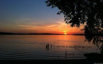 Lake Charlevoix At Dusk Michigan U S