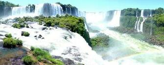 Iguassu Falls Panorama Dual Monitor Wallpaper HD