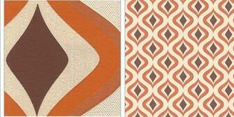 Retro One Collection Discotecha Orange Swirl Wallpaper