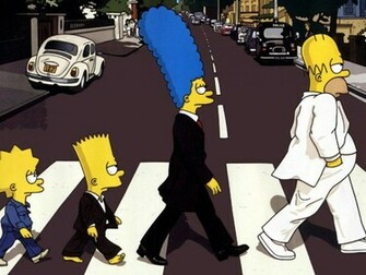 Abbey Road Beatles The Simpsons HD Wallpaper Hq Desktop