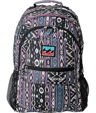 Billabong Background Black Purple Tribal Print Backpack Zumiez