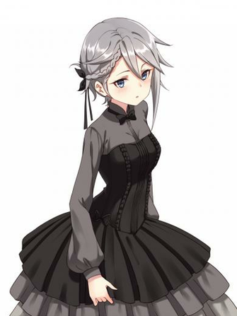 Anime Girls Simple Background Grey Hair Ange